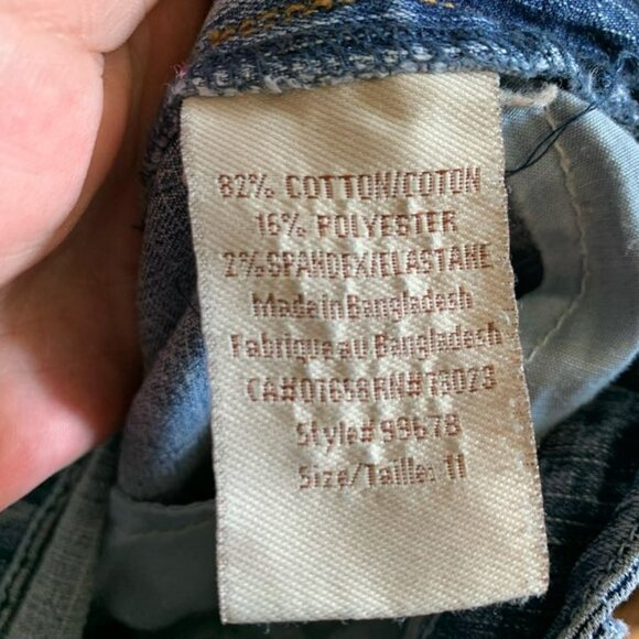 Vintage Bongo Women's Denim Flare Leg Jeans Medium Size 11 Boho Joe Y2K - Picture 13 of 16